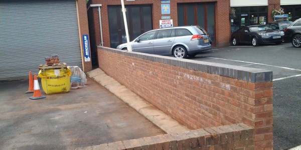 SPA paving - wall installation worcester